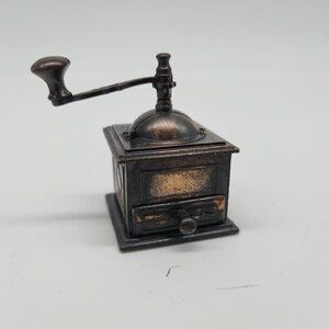 Vintage Durham Industries Miniature Coffee Grinder Figure 2.5" Tall Metal